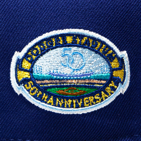 New Era 9Forty A-Frame Los Angeles Dodgers 50th Anniversary Stadium Patch Snapback Hat - Royal New Era
