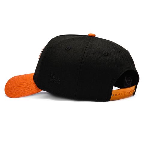 New Era 9Forty A-Frame San Francisco Giants Inaugural Patch Snapback Script Hat - Black, Burnt Orange New Era