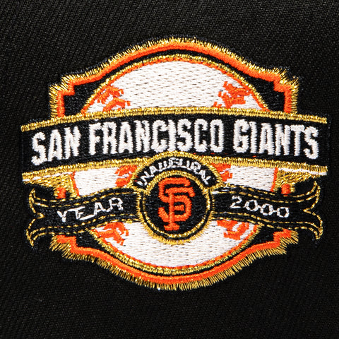 New Era 9Forty A-Frame San Francisco Giants Inaugural Patch Snapback Script Hat - Black, Burnt Orange New Era