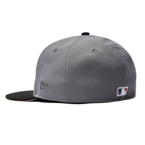 New Era 59Fifty Cincinnati Reds Ken Griffey Jr 30 Patch Pink UV Hat - Storm Grey, Black, Red New Era