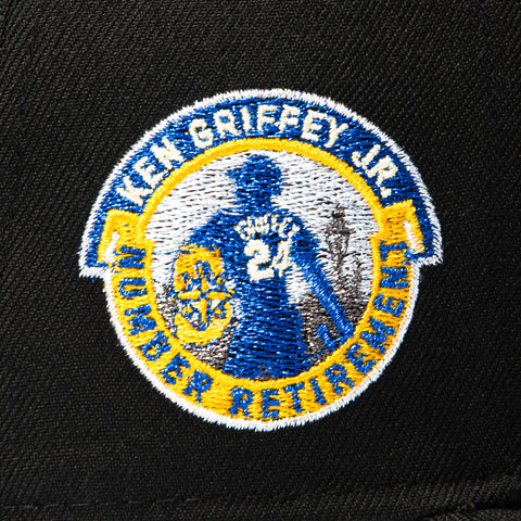 New Era 59Fifty Seattle Mariners Ken Griffey Jr. Patch Hat - Black, Royal, Gold New Era