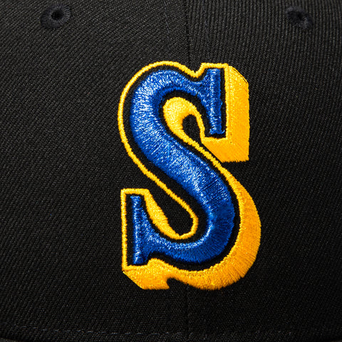 New Era 59Fifty Seattle Mariners Ken Griffey Jr. Patch Hat - Black, Royal, Gold New Era