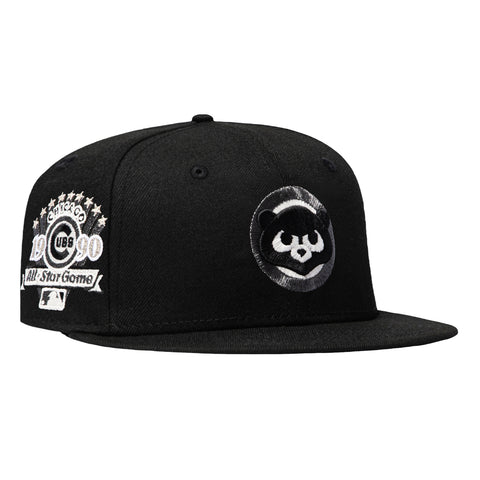 New Era 59Fifty Glow in the Dark Chicago Cubs 1990 All Star Game Patch Hat - Black, White New Era