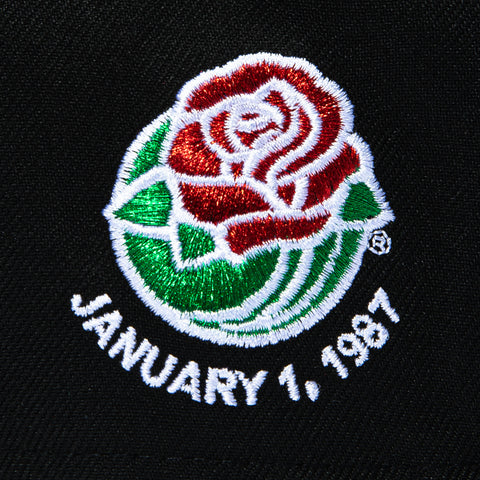 New Era 59Fifty Arizona State Sun Devils 1987 Rose Bowl Patch Sparky Rose Hat - Black New Era