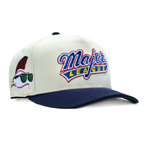 New Era 9Fifty A-Frame Major League Wild Thing Patch Snapback Hat - White, Navy New Era