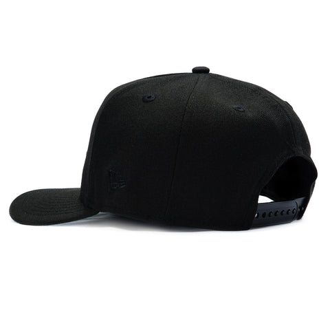 New Era 9Fifty A-Frame Texas Rangers Logo Patch Script Snapback Hat - Black New Era