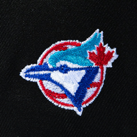 New Era 9Fifty A-Frame Toronto Blue Jays Logo Patch Script Snapback Hat - Black New Era