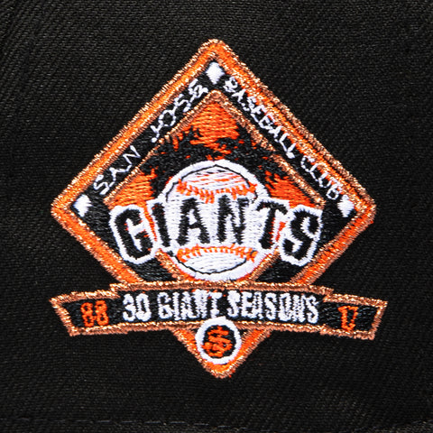 New Era 59Fifty San Jose Giants 30th Anniversary Patch Hat - Black, Orange New Era