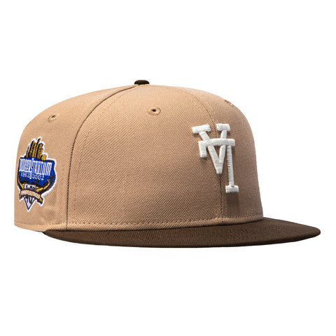 New Era 59Fifty Los Angeles Dodgers 40th Anniversary Stadium Patch Upside Down Hat - Khaki, Brown New Era