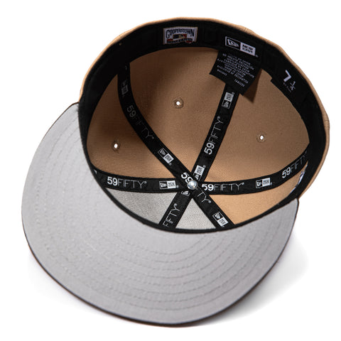 New Era 59Fifty Los Angeles Dodgers 40th Anniversary Stadium Patch Upside Down Hat - Khaki, Brown New Era