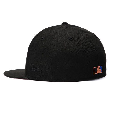 New Era 59Fifty Brooklyn Dodgers 1955 World Series Patch Script Hat - Black, Ivory New Era