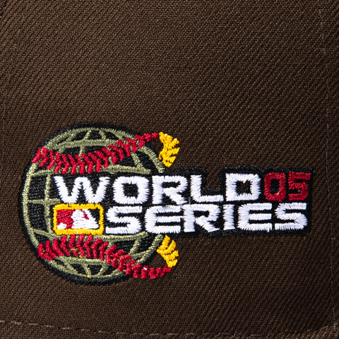 New Era 59Fifty Houston Astros 2005 World Series Patch Hat - Brown, Brick New Era
