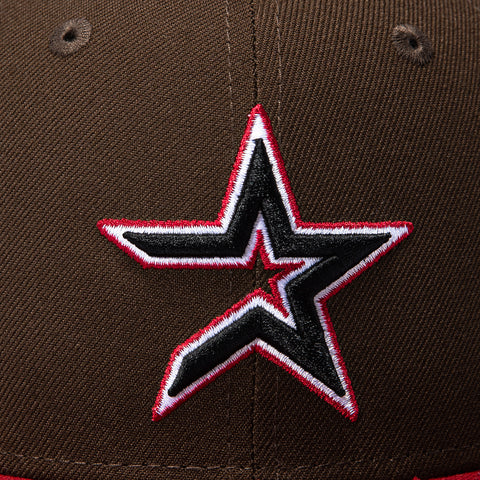 New Era 59Fifty Houston Astros 2005 World Series Patch Hat - Brown, Brick New Era