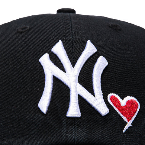 47 Brand New York Yankees Icon Heart Cleanup Adjustable Hat - Black 47 Brand