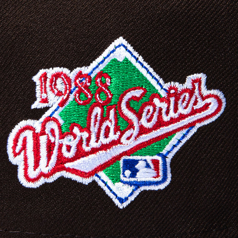 New Era 59Fifty Los Angeles Dodgers 1988 World Series Patch Hat - Brown New Era