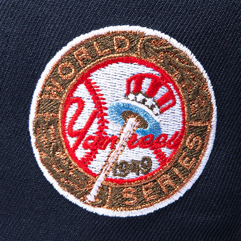 New Era 59Fifty New York Yankees 1949 World Series Patch Hat - Navy, Brown New Era