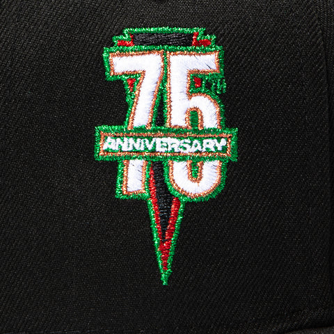 New Era 59Fifty Chicago Blackhawks 75th Anniversary Patch Hat - Black New Era