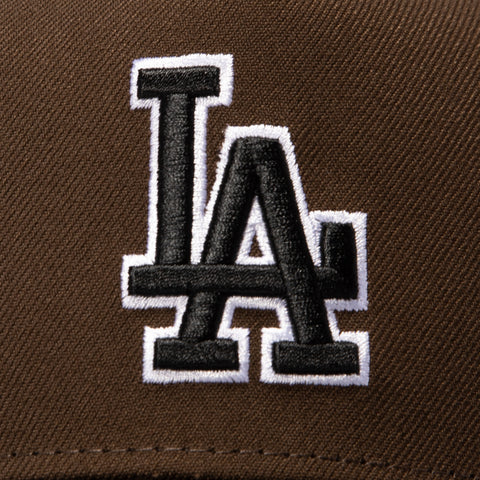 New Era 9Forty A-Frame Los Angeles Dodgers 1988 World Series Patch Snapback Hat - Brown, Black New Era