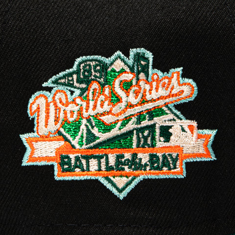 New Era 9Forty A-Frame San Francisco Giants 1989 World Series Patch Snapback Hat - Black, Green New Era