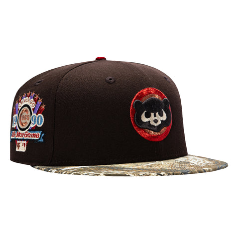 New Era 59Fifty Chicago Cubs 1990 All Star Game Patch Hat - Brown, Realtree New Era