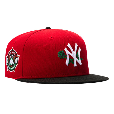 New Era 59Fifty New York Yankees 1939 All Star Game Patch Rose Hat - Red, Black New Era