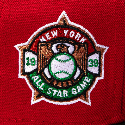 New Era 59Fifty New York Yankees 1939 All Star Game Patch Rose Hat - Red, Black New Era