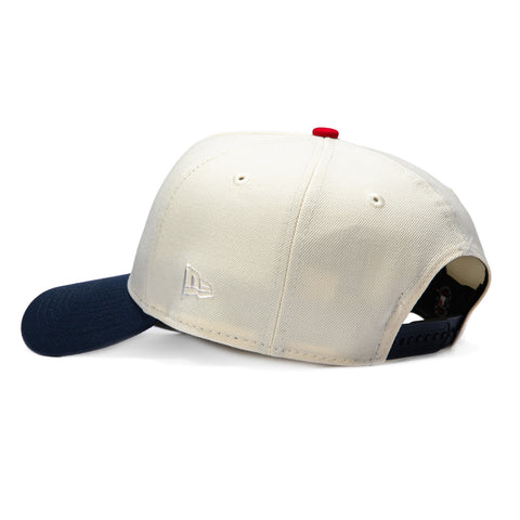 New Era 9Forty A-Frame Los Angeles Dodgers Korea Flag Patch Snapback Hat - White, Navy, Red New Era