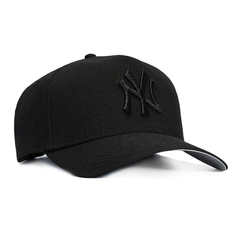 New Era 9Forty A-Frame New York Yankees Snapback Hat - Black, Black New Era