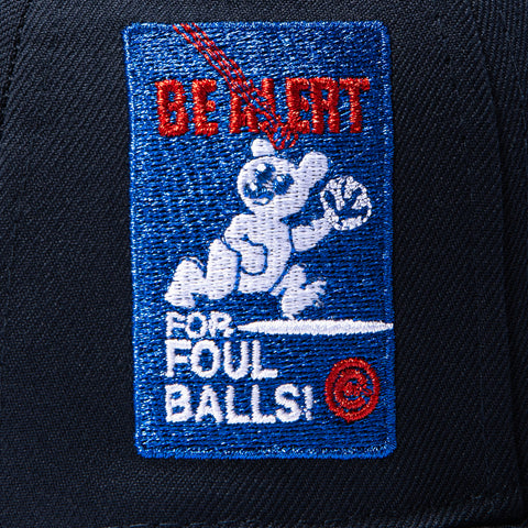 New Era 59Fifty Chicago Cubs Be Alert for Foul Balls Patch BP Hat - Navy, Royal New Era