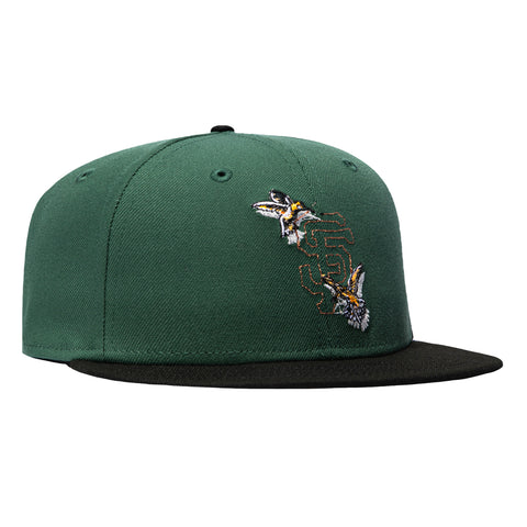New Era 59Fifty San Francisco Giants Bird Stitch Hat - Green, Black New Era