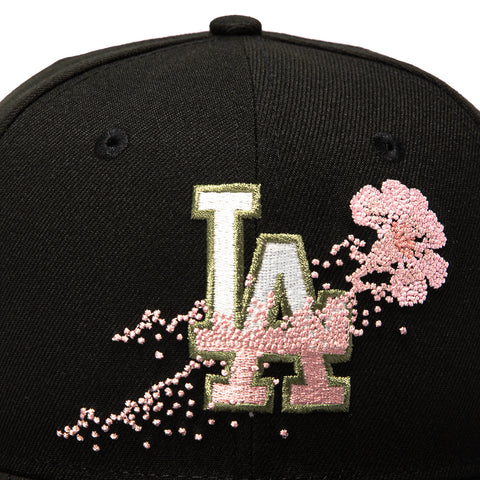 New Era 59Fifty Los Angeles Dodgers Bloom Pink UV Hat - Black New Era