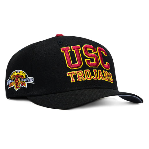 New Era 9Seventy USC Trojans 2004 National Champions Patch Word Stretch-Snapback Hat - Black New Era
