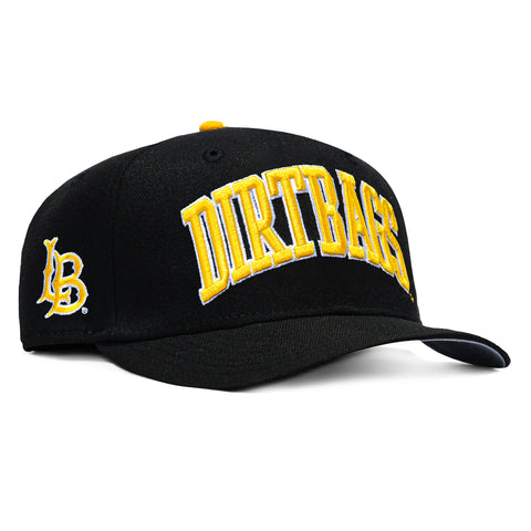 New Era 9Seventy Long Beach State 49ers Logo Patch Arch Stretch-Snapback Hat - Black New Era