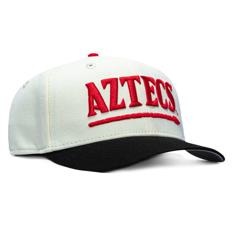 New Era 9Seventy San Diego State Aztecs Word Stretch-Snapback Hat - White, Black New Era