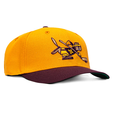 New Era 9Seventy Minnesota Gophers Hockey Stretch-Snapback Hat - Gold, Maroon New Era