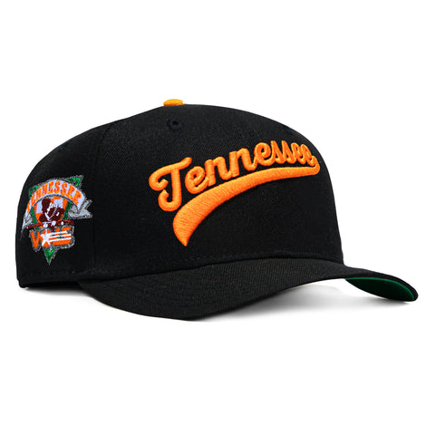 New Era 9Seventy Tennessee Orange Logo Patch Script Stretch-Snapback Hat - Black New Era