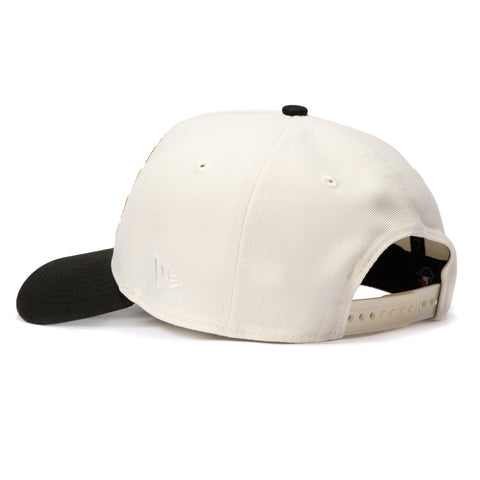 New Era 9Forty A-Frame Los Angeles Dodgers Old English Arch Snapback Hat - White, Black New Era
