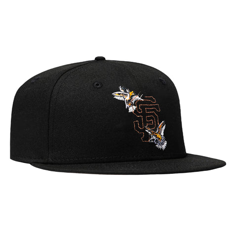 New Era 59Fifty San Francisco Giants Bird Stitch Hat - Black New Era