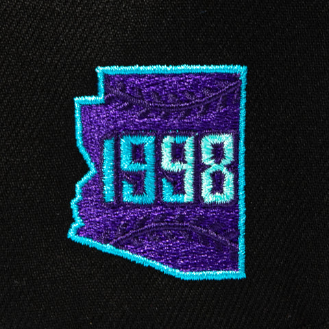 New Era 9Forty A-Frame Arizona Diamondbacks 2025 City Connect 1998 Patch A Snapback Hat - Black, Purple, Teal New Era