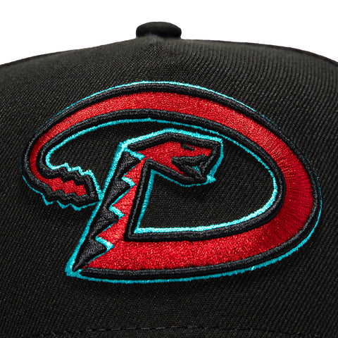 New Era 9Forty A-Frame Arizona Diamondbacks D Snapback Hat - Black, Sedona Red, Teal New Era