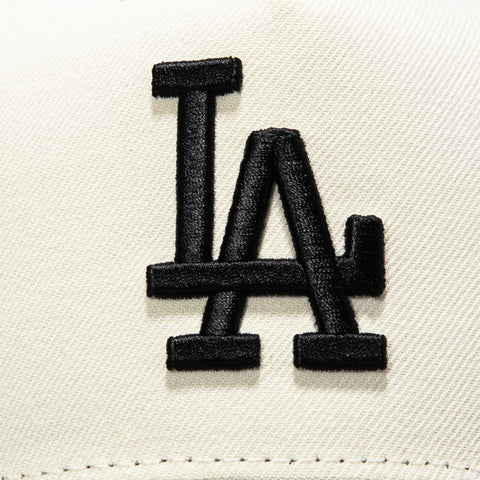 New Era 9Forty A-Frame Los Angeles Dodgers 40th Anniversary Patch Snapback Hat - White, Black New Era