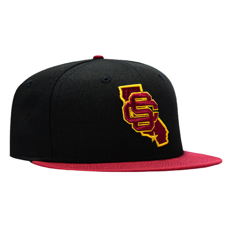 New Era 59Fifty USC Trojans State Hat - Black, Cardinal New Era