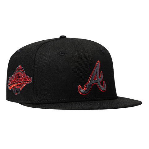 New Era 59Fifty Atlanta Braves 1995 World Series Patch Hat - Black New Era