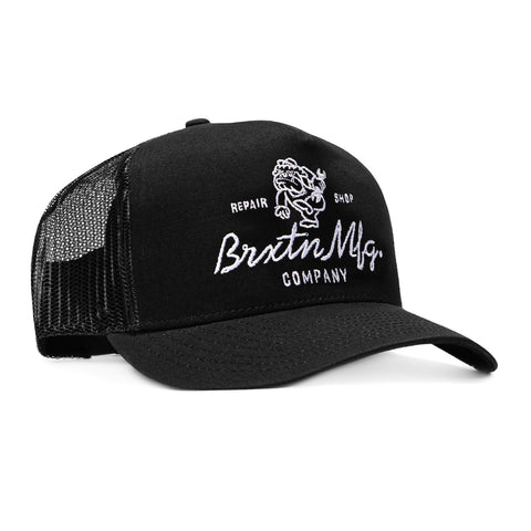 Brixton Tolman C MP Mesh Snapback Trucker Hat - Black Brixton