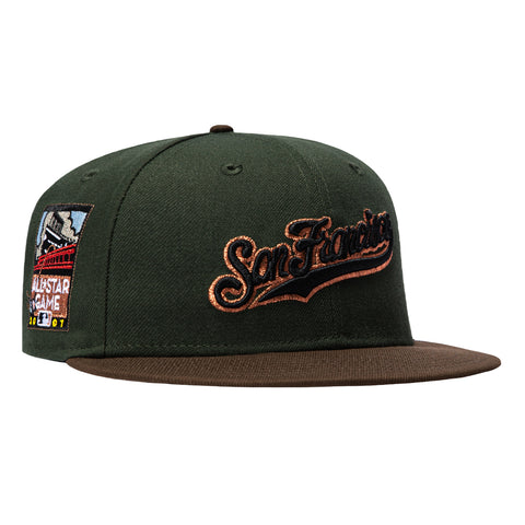 New Era 59Fifty San Francisco Giants 2007 All Star Game Patch Script Hat - Green, Brown New Era