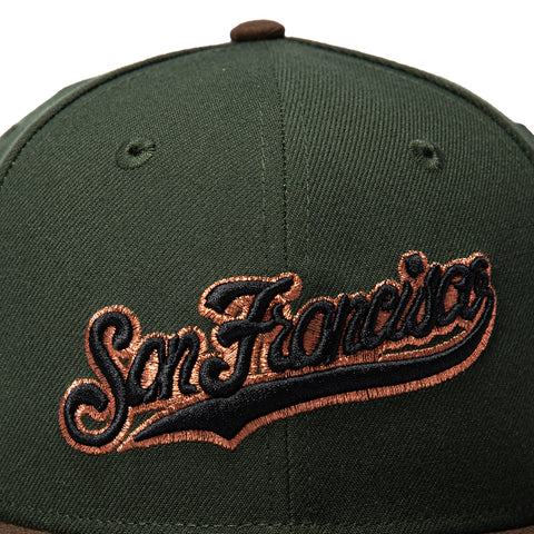New Era 59Fifty San Francisco Giants 2007 All Star Game Patch Script Hat - Green, Brown New Era