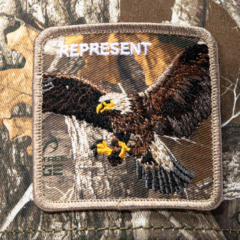 Goorin Bros Represent Eagle Adjustable Snapback Trucker Hat - Realtree Camo, Stone Goorin Bros