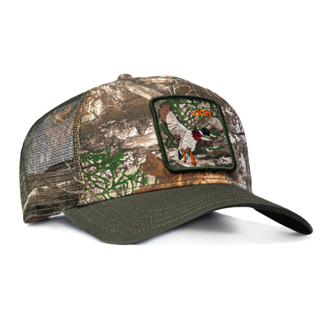 Goorin Bros Lucky Duck Adjustable Snapback Trucker Hat - Realtree Camo, Green Goorin Bros