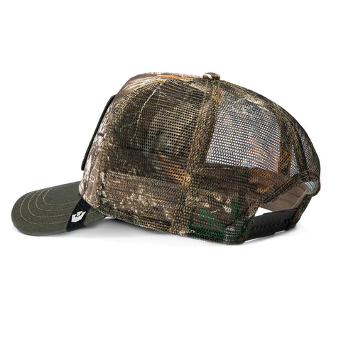 Goorin Bros Lucky Duck Adjustable Snapback Trucker Hat - Realtree Camo, Green Goorin Bros