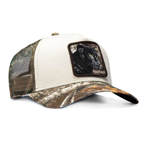 Goorin Bros The Black Panther Adjustable Snapback Trucker Hat - White, Realtree Camo Goorin Bros